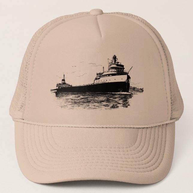 Edmund Fitzgerald ~ KUSTOMIZABLE FARBE Truckerkappe (Vorderseite)