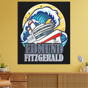 Edmund Fitzgerald Tribut an das legendäre Schiff Leinwanddruck