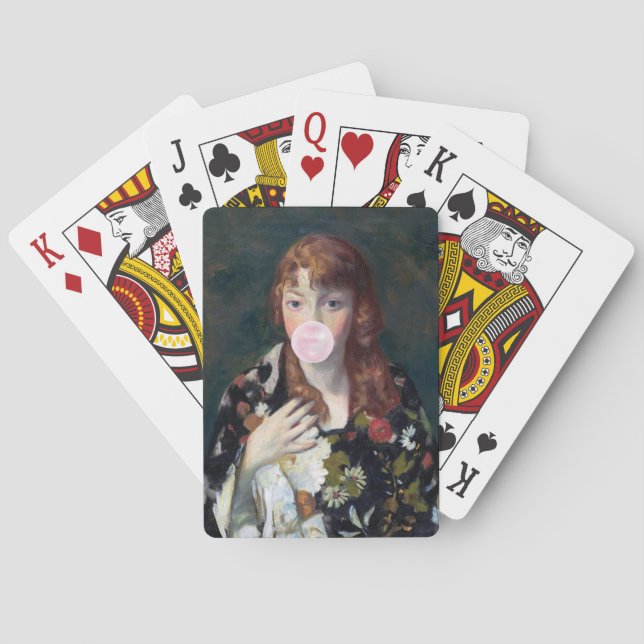 Edna bläst einen rosa Kaugummi Spielkarten (Rückseite)