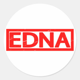 Edna Briefmarke Runder Aufkleber