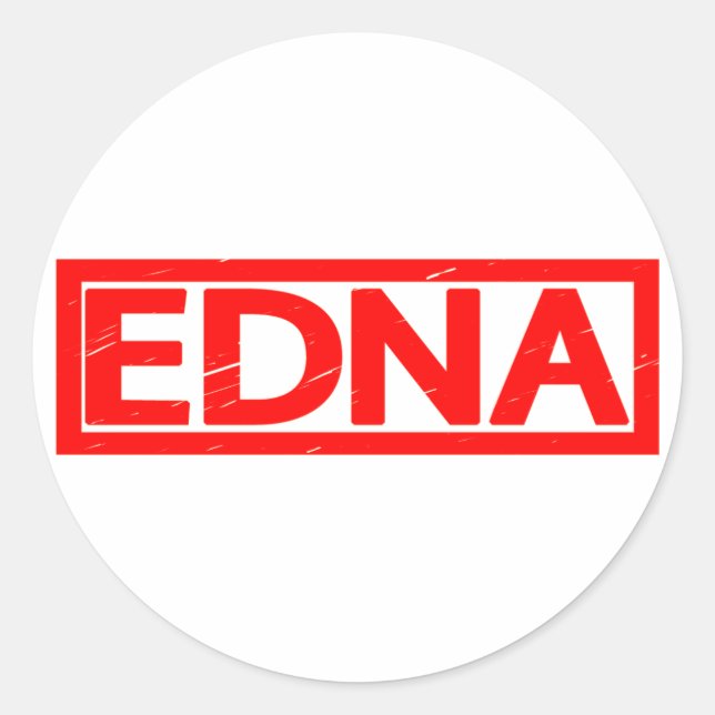 Edna Briefmarke Runder Aufkleber (Vorderseite)