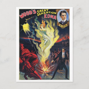 Edna Empfindung das ~ des Holzes Vintage magische Postkarte