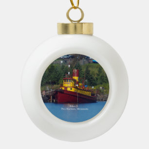 Edna G. Ball oder Schneeflocke Keramik Kugel-Ornament