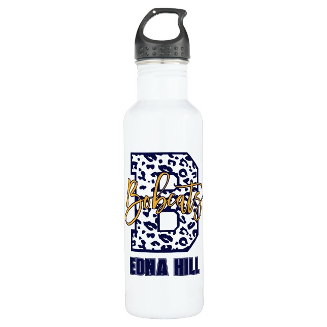 Edna Hill "B" Bobcats Water Bottle Edelstahlflasche (Vorderseite)