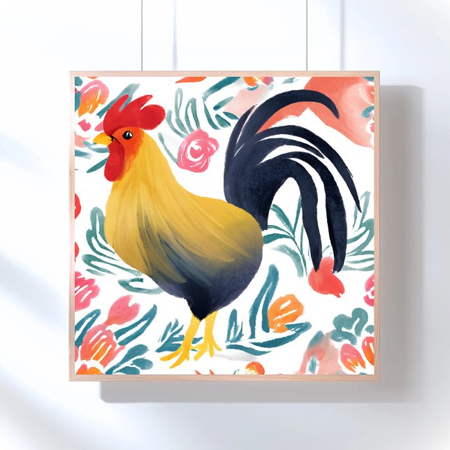 Edna the Rooster | Flora-Hühnchen Poster (Von Creator hochgeladen)