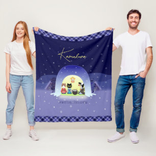 Edo-Nekos Snowy-Feier Fleecedecke