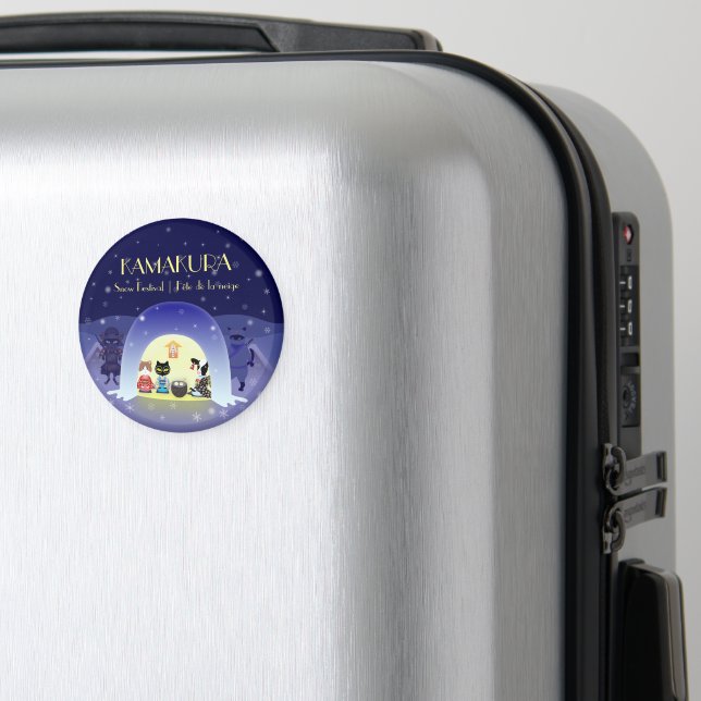 Edo-Nekos Snowy-Feier Magnet (In Situ (Gepäck))