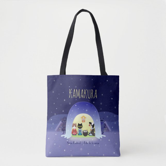 Edo-Nekos Snowy-Feier Tasche (Vorderseite)