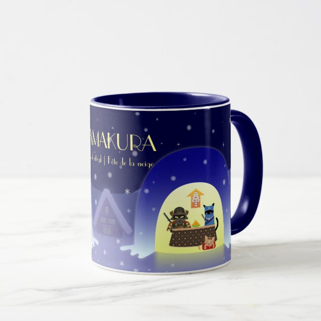 Edo-Nekos Snowy-Feier Tasse (VorderseiteRechts)