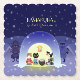 Edo-Nekos Snowy-Feier Untersetzer
