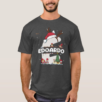 Edoardo Weihnachten mit Edoardo Name für lustige T-Shirt