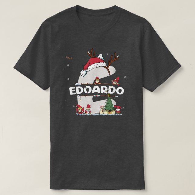 Edoardo Weihnachts-Shirt mit Edoardo Name für lust T-Shirt (Design vorne)