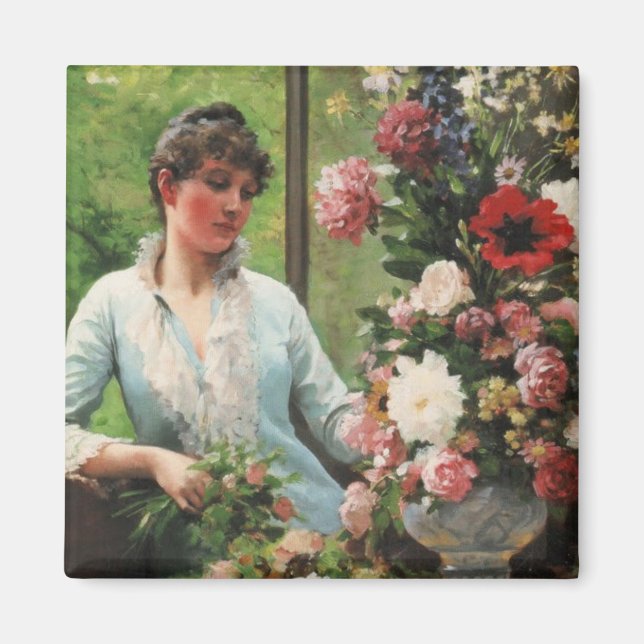 Edouard Debat-Po Vorbereitung der Blume Magnet (Vorne)