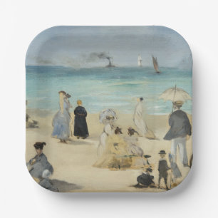 Edouard Manet - Am Strand, Boulogne-sur-Mer Pappteller