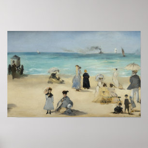 Edouard Manet - Am Strand, Boulogne-sur-Mer Poster