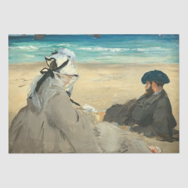 Edouard Manet - Am Strand Seidenpapier (Vorderseite)