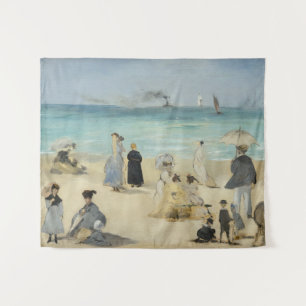 Edouard Manet - Am Strand von Boulogne-sur-Mer Wandteppich
