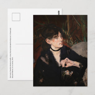 Edouard Manet - Berthe Morisot mit einem Fächer 18 Postkarte