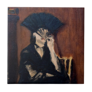Edouard Manet - Berthe Morisot mit einem Fächer Fliese