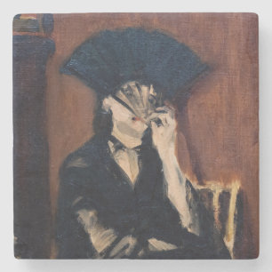 Edouard Manet - Berthe Morisot mit einem Fächer Steinuntersetzer