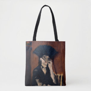 Edouard Manet - Berthe Morisot mit einem Fächer Tasche