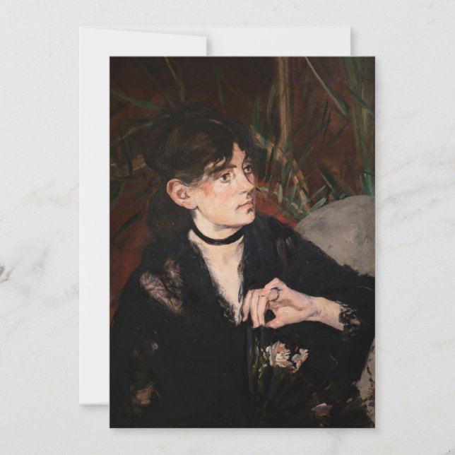 Edouard Manet - Berthe Morisot mit einem Fan 1874 Dankeskarte (Vorderseite)
