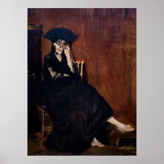 Edouard Manet - Berthe Morisot mit einem Fan Poster (Vorne)