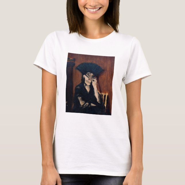 Edouard Manet - Berthe Morisot mit einem Fan T-Shirt (Vorderseite)