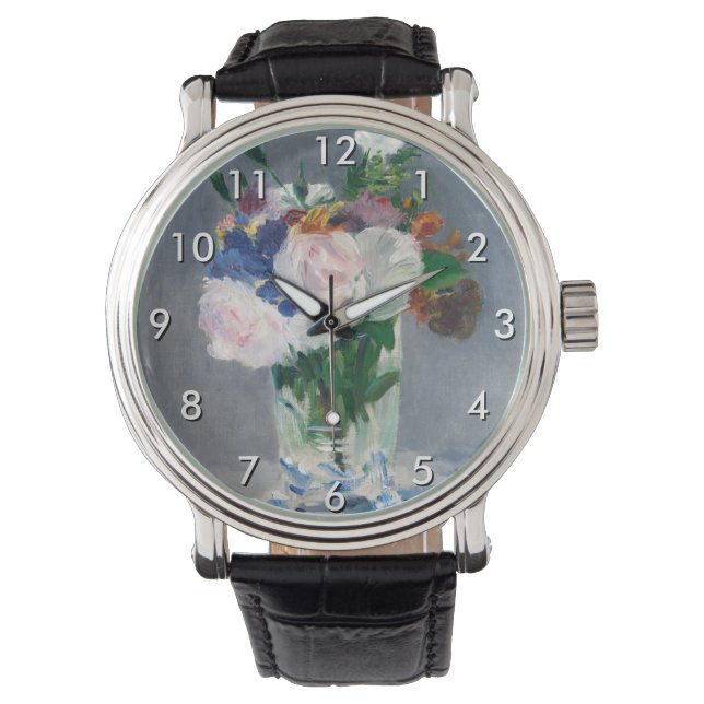 Edouard Manet - Blume in einer Kristallvase Armbanduhr (Vorderseite)