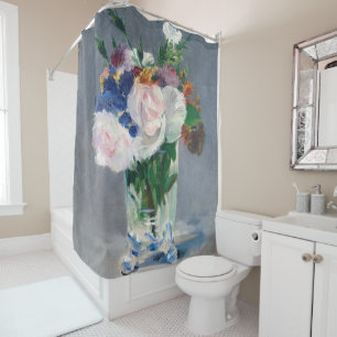 Edouard Manet - Blume in einer Kristallvase Duschvorhang