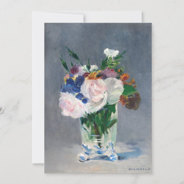 Edouard Manet - Blume in einer Kristallvase Einladung (Vorderseite)