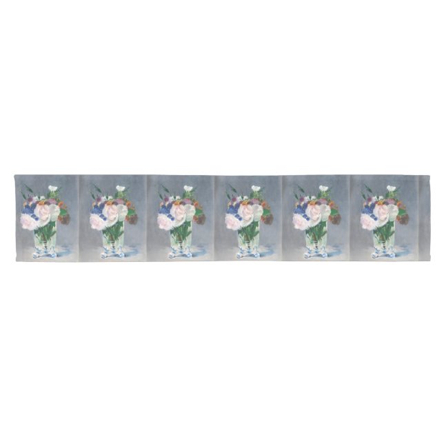 Edouard Manet - Blume in einer Kristallvase Kurzer Tischläufer (Horizontal)