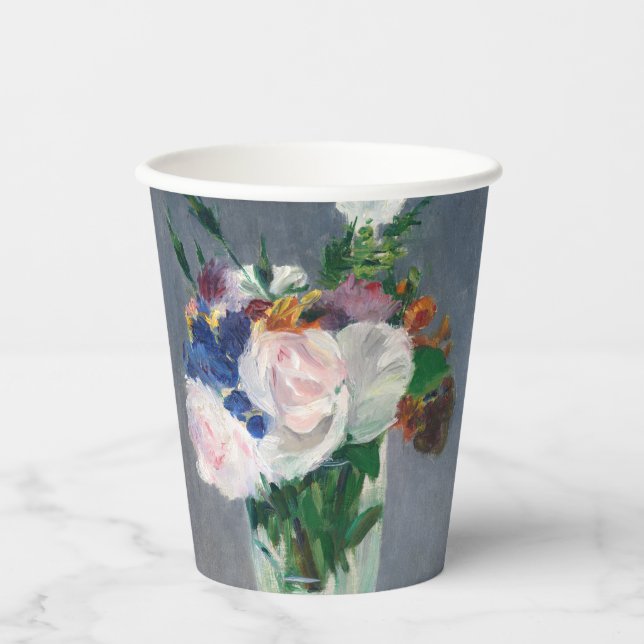Edouard Manet - Blume in einer Kristallvase Pappbecher (Vorderseite)