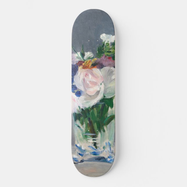 Edouard Manet - Blume in einer Kristallvase Skateboard (Vorderseite)