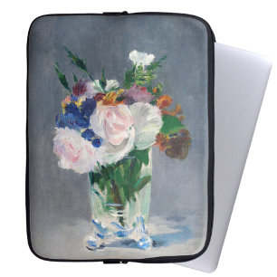 Edouard Manet - Blumen in einer Kristallvase Laptopschutzhülle