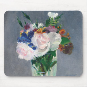 Edouard Manet - Blumen in einer Kristallvase Mousepad