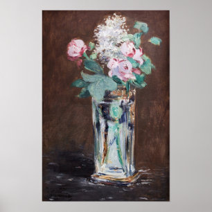 Edouard Manet - Blumen in einer Kristallvase Poster