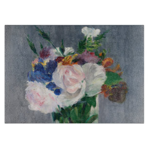 Edouard Manet - Blumen in einer Kristallvase Schneidebrett