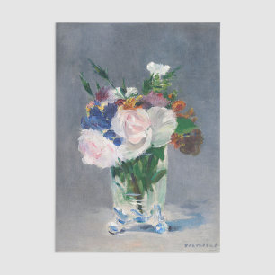 Edouard Manet - Blumen in einer Kristallvase Seidenpapier