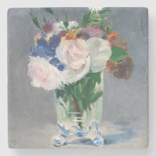 Edouard Manet - Blumen in einer Kristallvase Steinuntersetzer