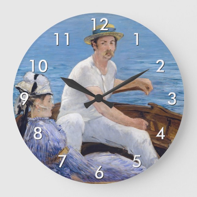 Edouard Manet - Boot Große Wanduhr (Vorderseite)