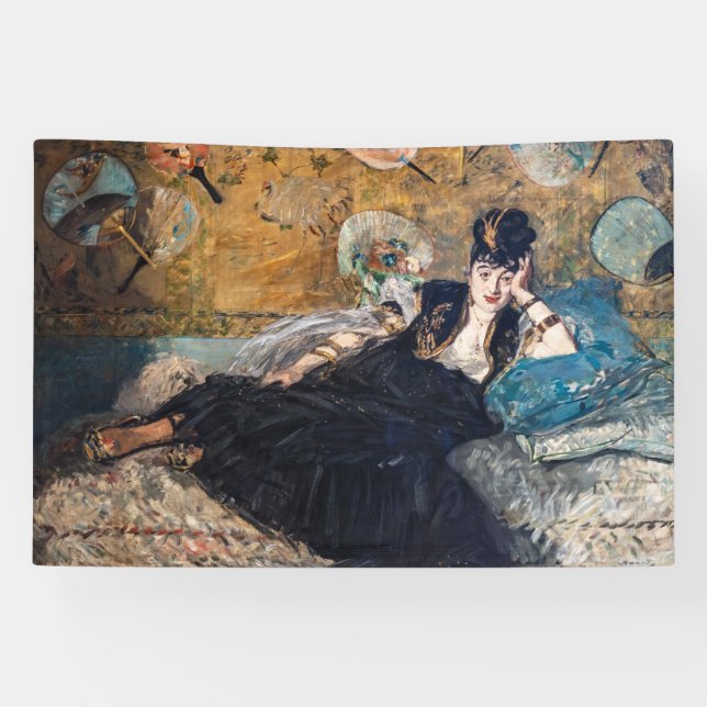 Edouard Manet - Dame mit Fächern Banner (Horizontal)