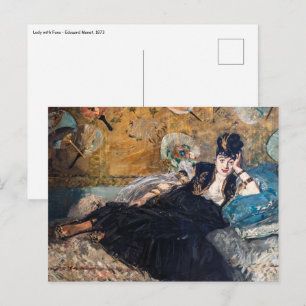 Edouard Manet - Dame mit Fächern Postkarte