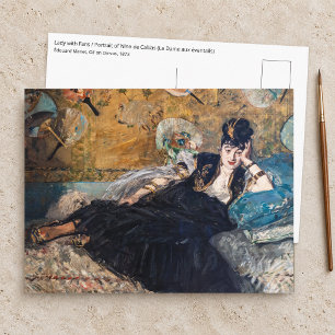 Edouard Manet - Dame mit Fächern Postkarte