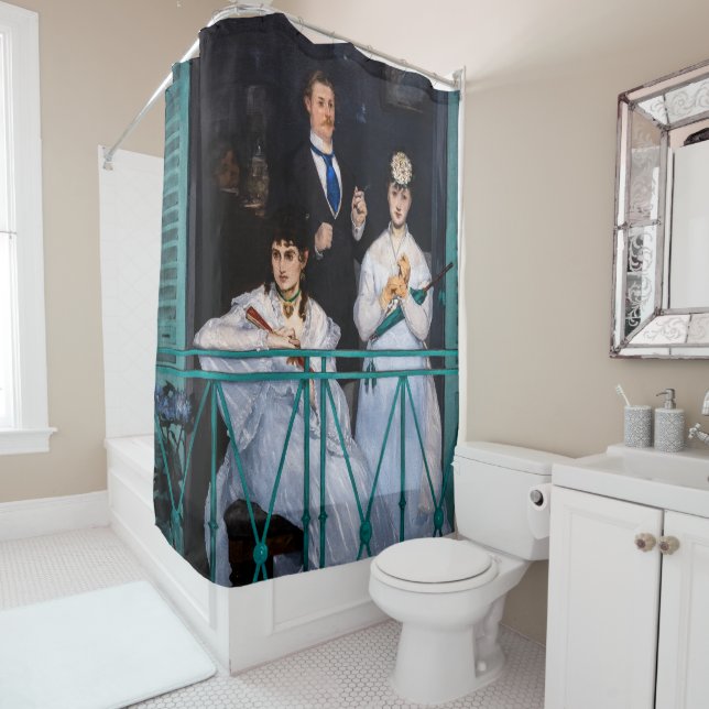 Edouard Manet - Der Balkon / Le Balcon Duschvorhang (Beispiel)