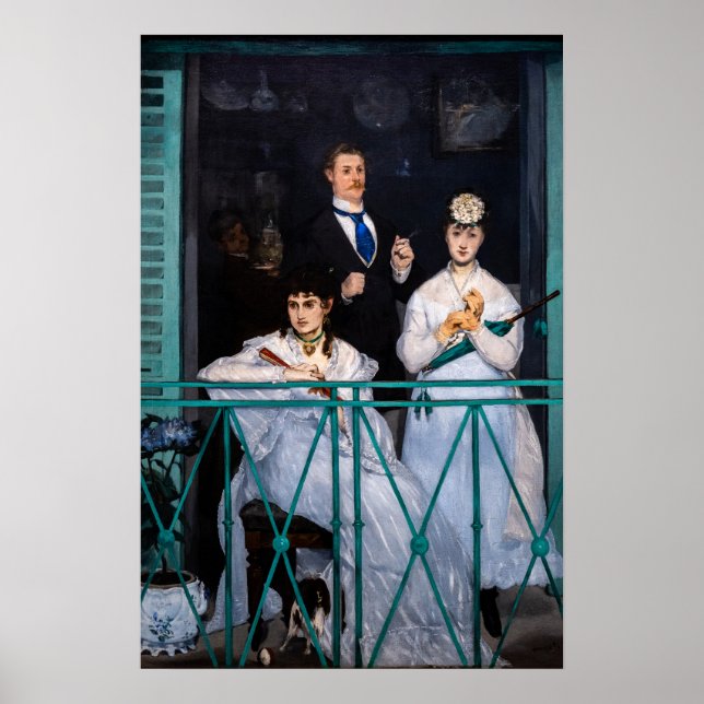 Edouard Manet - Der Balkon / Le Balcon Poster (Vorne)