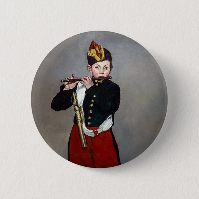 Edouard Manet - Der Faib / Young Flutist Button (Vorderseite)