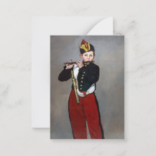 Edouard Manet - Der Faib / Young Flutist Mitteilungskarte