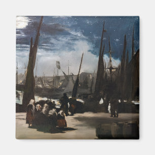 Edouard Manet - Der Hafen von Boulogne bei Mondlic Magnet
