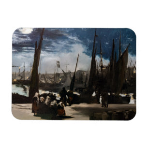 Edouard Manet - Der Hafen von Boulogne bei Mondlic Magnet